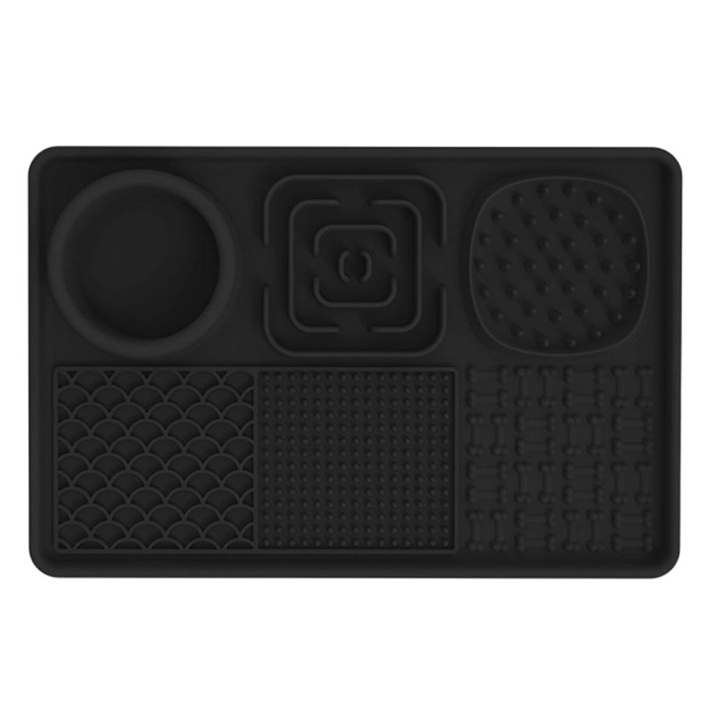 Pet Licking Mat for Dogs and Cats Slow Feeder Silicone Non Slip Textured Surface Interactive Feeding Pad