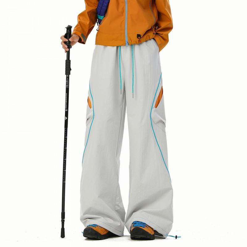 Unisex Outdoor Bergsteigerstil Cargohosen Lockerer Schnitt Streetwear Wanderhosen