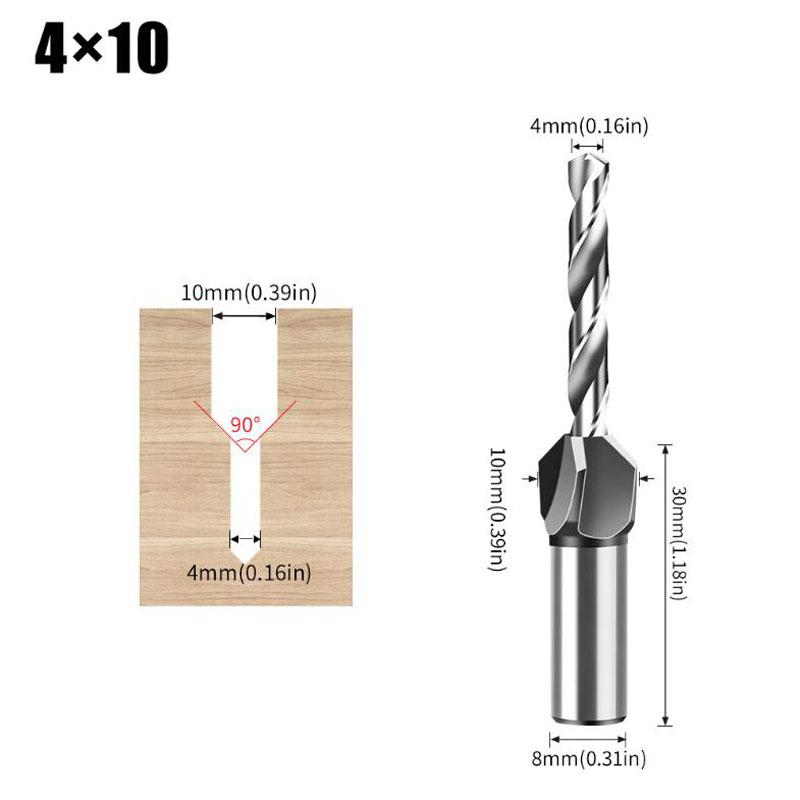 Woodworking Limit Four Edge Countersink Drill Alloy Drill Cone Drill Adjustable Depth Step Drill Screw Countersink Drill Bit