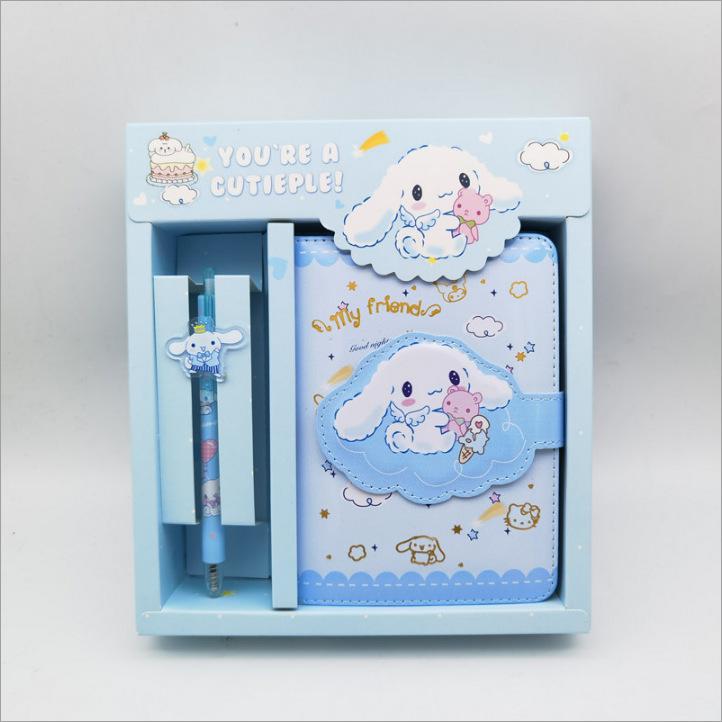 Sanrio Kuromi & Cinnamoroll Cute Girly Stationery Gift Set with Heart Notebook