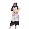 Halloween Costume Adult Horror Bloody Nun Zombie Suit Ladies Zombie Suit Irregular Long Dress
