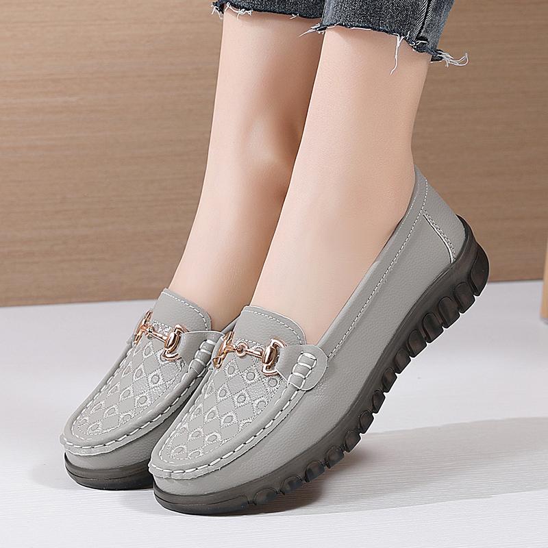 Осенние новые замшевые туфли-бобы на мягкой подошве — фото 6