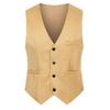 Men's Korean Style Slim Suit Vest - Business Casual for Spring & Autumn, Professional Groomsmen Dress Vest.