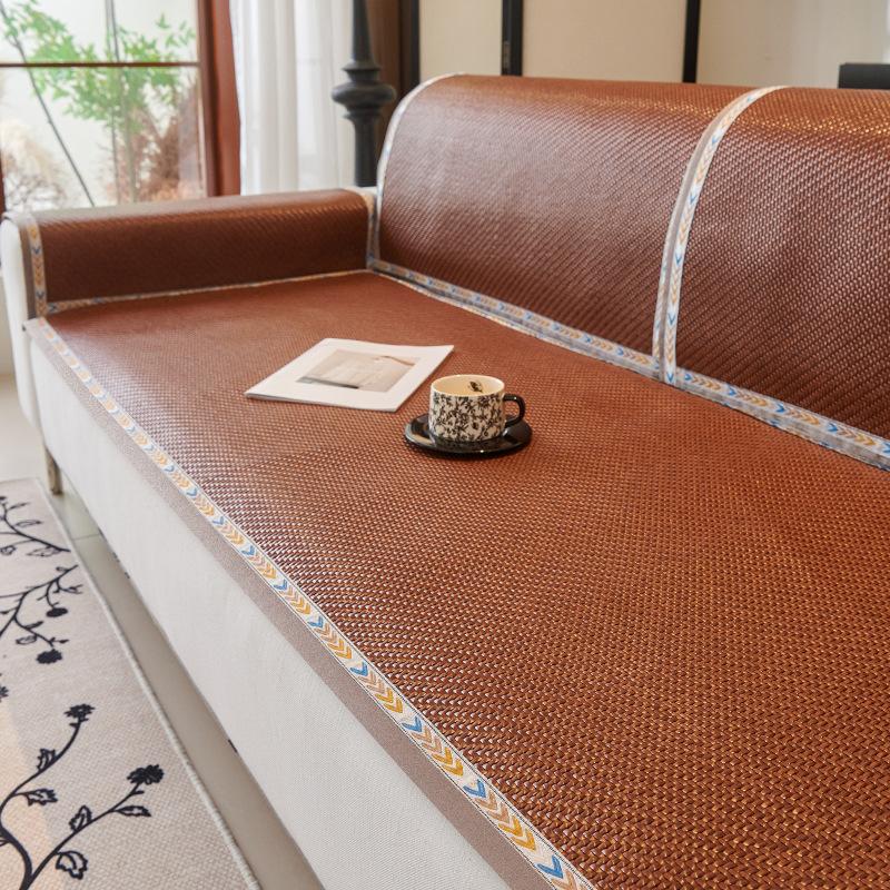 Summer Pe Rattan Sofa Cushion  New Mat Rattan Cushion Sofa Cover Full Cover Cloth Towel Non-Slip And Anti-Cat Claws