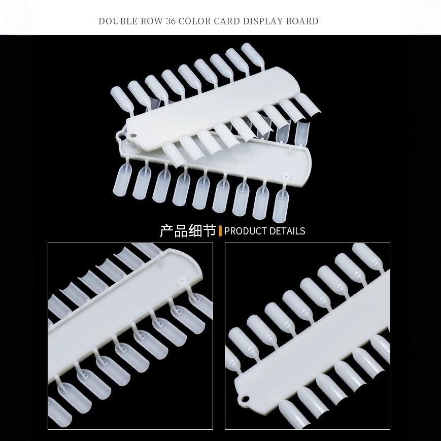 36Pcs/Set Removable Gel Polish False Nail Stickers Nail Art Palette Nail Art Tool Manicure Practice Display Board
