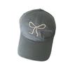 Wind sweet embroidery bow baseball cap children spring and summer versatile sunshade sunscreen cap