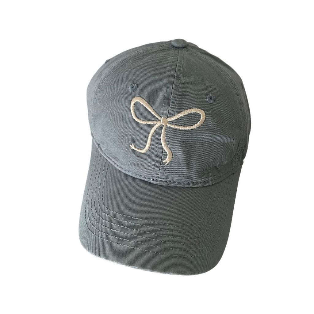Wind sweet embroidery bow baseball cap children spring and summer versatile sunshade sunscreen cap