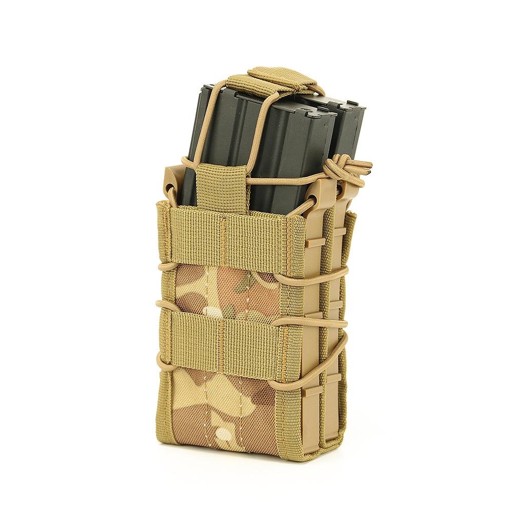 Tiger double full size cs camouflage quick pull function bag 5.56/7 .62molle double layer accessory magazine box