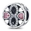 Original 100% Genuine SS925 Sterling Silver Four-Leaf Clover Beads Fit  Bracelet DIY Charm For Women Jewelry Fashion Gift