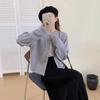 Women's Soft Faux Mink Fur Knit Cardigan - Autumn/Winter Loose Fit, Short, Age-Reducing, Long Sleeve Top