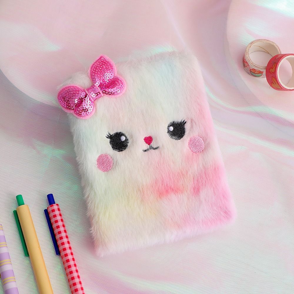 Cat Shaped Tie-dyed A6 Stationery Students Gift Notebook Hand Account Book Diary Book Pocket Book