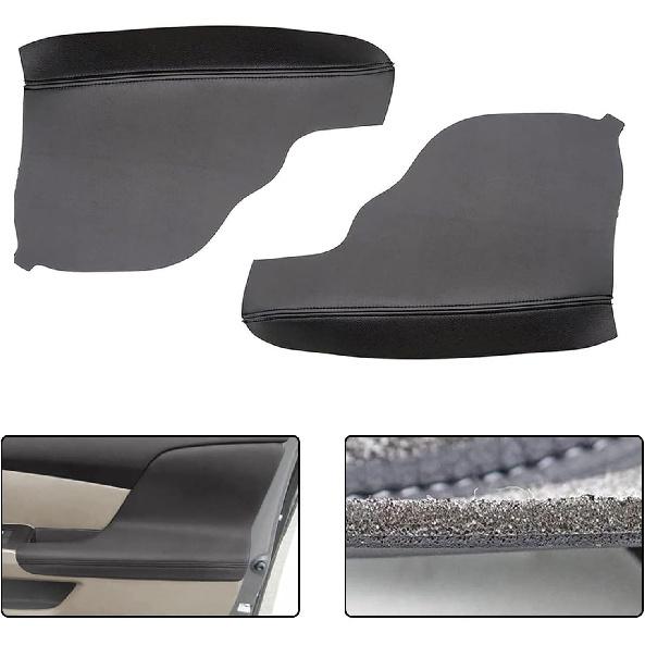 FZJDSD 2Pcs Black Auto Door Panel Armrest Cover Replacement Compatible With Honda Odyssey 2011 2012 2013 2014 2015 2016 2017 Microfiber Leather Car