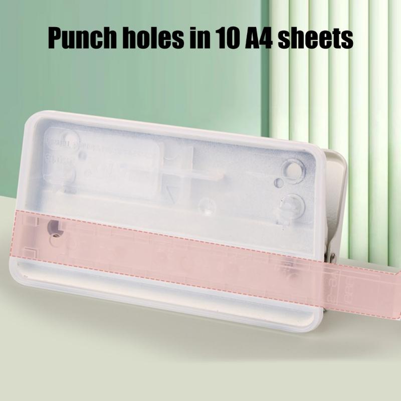 Paper Puncher Punching Machine 2 Holes Punch Portable Paper Punch Manual Puncher Office School Supplies for Student