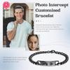 Exclusive Stainless Steel Eye Necklace & Personalized Engraving Bracelet - Christmas Gift