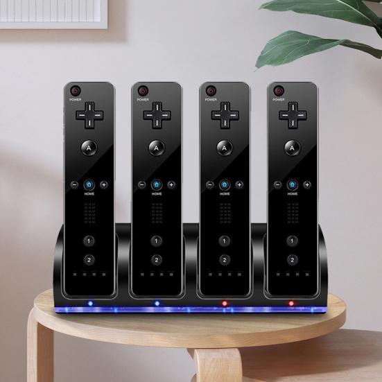 4 Ports Game Console Controller Charging Dock Station for Nintendo Wii U/Wii