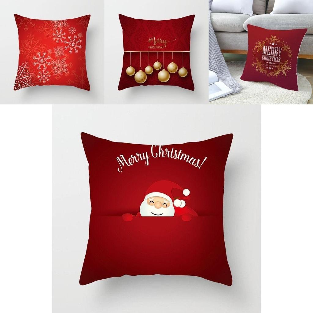 Luxurious Peach Skin Velvet Christmas Cushion Cover With Invisible Zipper Design