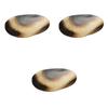 Set of 3 Plates X X Irregular Shape Ceramic Setomonohonpo Multi-Purpose [27.2 22.4 4.4cm] Plates, Reinforced,