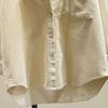 Long-sleeved Shirt Women Winter Thickened Loose Casual Medium-length Solid Color Button Cardigan Shirt
