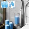 12/18Pcs Toilet Brush With Disposable Replacement Head Kits Upgrade Long Handle Bathroom Cleaning Brush For Home Wc Accessories