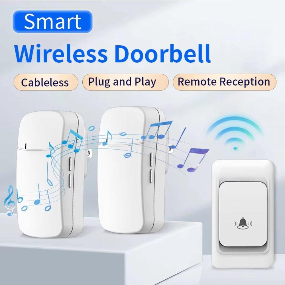 Waterproof Door Ling Call Equipment EU/US/UK Plug Wireless Doorbell Kit  Classroom