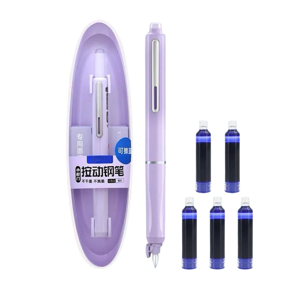 Space Capsule Click Pen, Small Cabin Door Technology Sense Student Homework Practice Calligraphy Fine Tip Nonsplash Ink Pen Set 2ml