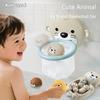 Toddler Bath Toys: Otter Theme Fishing Net Basketball Set  Waterproof Floating Balls for Babies