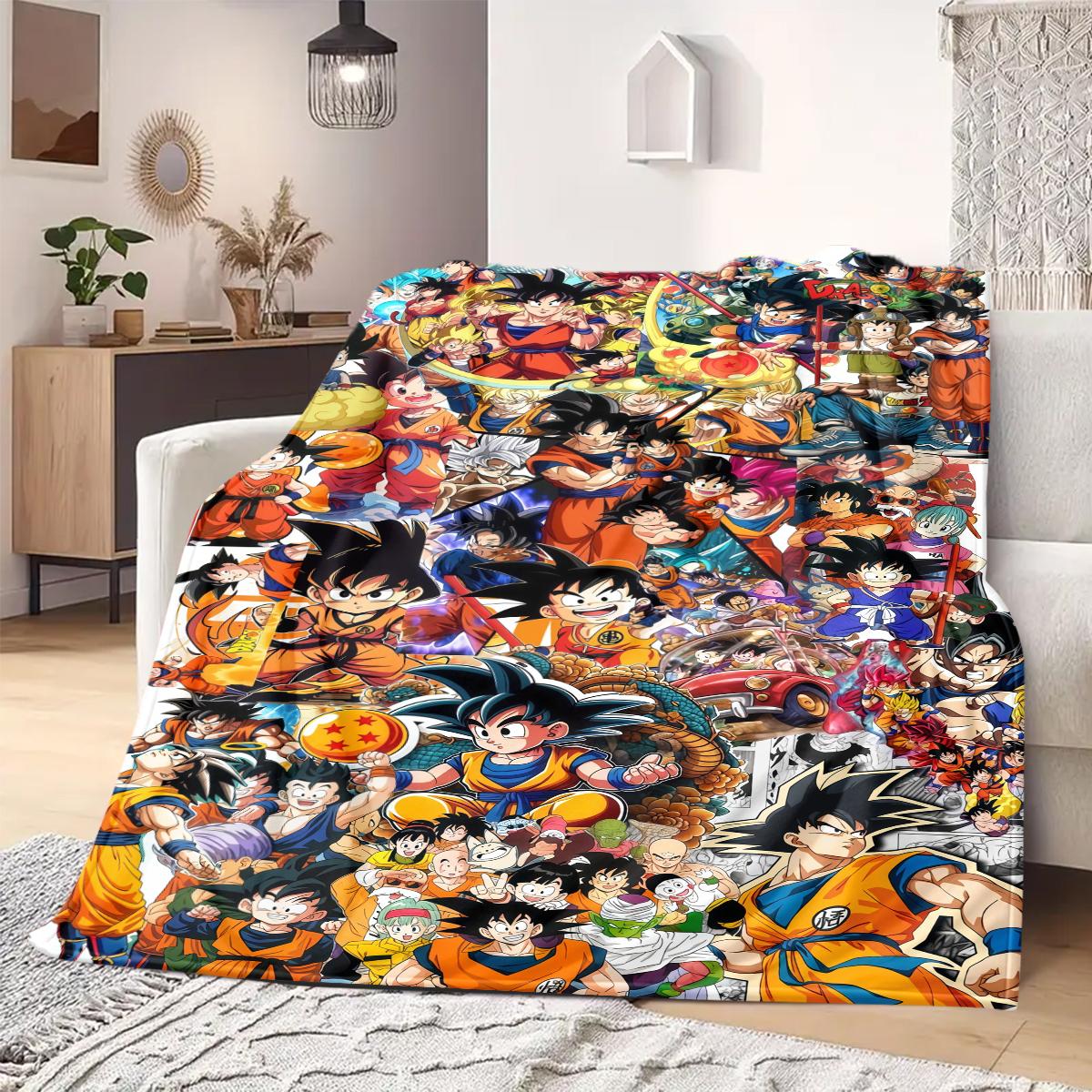 

Son Goku Print Blanket Warm Comfortable Flannel Blanket Suitable for Bedrooms,Sofas, Beds,Chairs,Travel -QIAO136 75x90cm