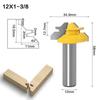 1/3pc Lock Miter 45 Degree Glue Joint Router Bits Glue Joint Set Woodworking Cutter Tenon Cutter for Woodworking Tools 12mm 1/2inch Shank