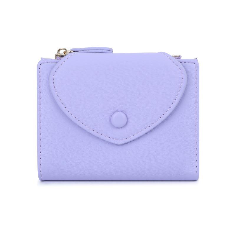 

Элегантный женский кошелек с несколькими картами — модный однотонный кошелек высокого класса на весну/лето фиолетовый