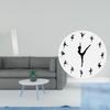 Living Room Paper Floor Lamp Shade with Ballet Dancing Girl Wall Clock Silent Mute Dance