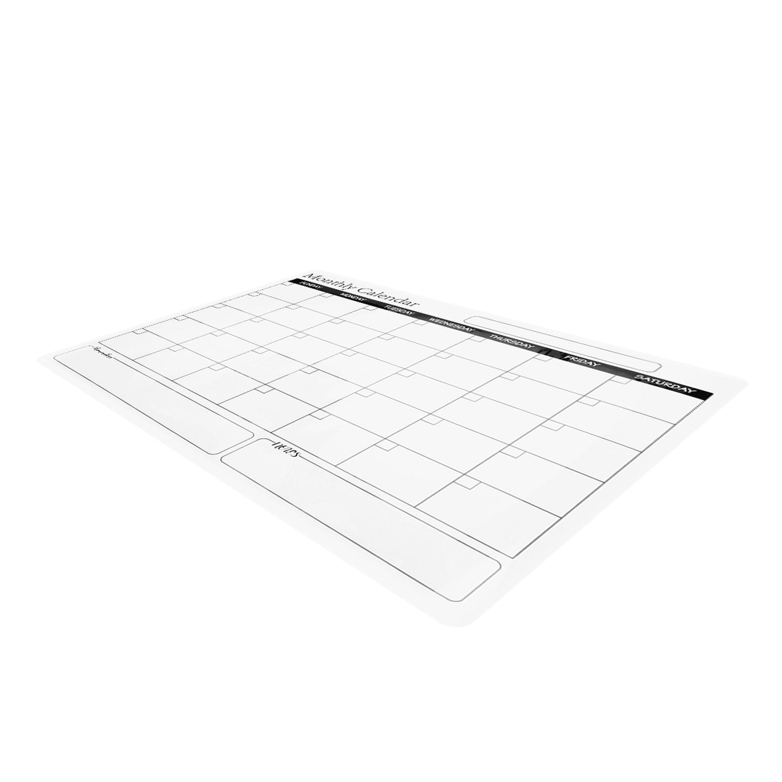 

Магнитный календарь для холодильника для сухого стирания Настенный холодильник Многоразовая белая доска Ежемесячный планер ПЭТ