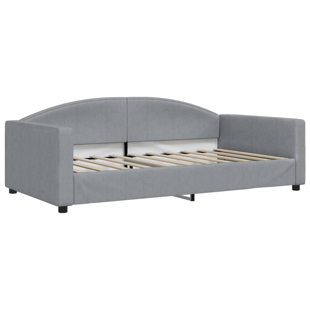 Daybed Light Grey 100 x 190 cm Fabric