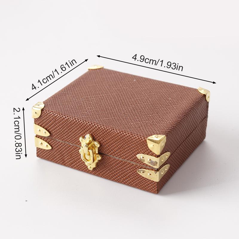 

1:12 кукольных миниатюрных чемоданов, винтажная кожаная багажная коробка, ящик для хранения, модель для дома, декоративная игрушка для кукольного домика, микросцена, декоративная игрушка 49*41mm коричневый