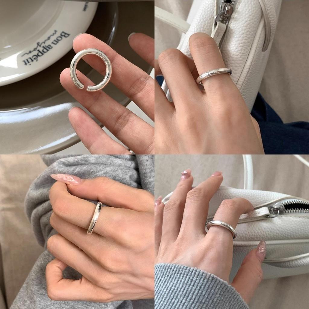 Elegant Minimalist Korean Style Adjustable Ring For Women With Chic Design Features