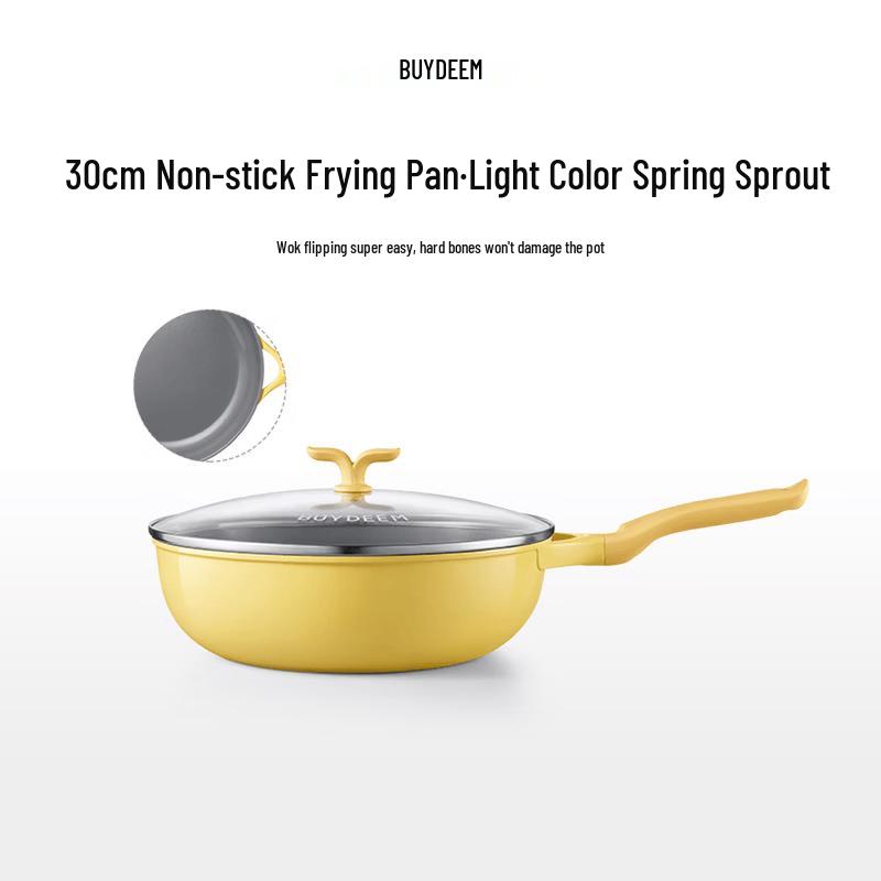 

Buydeem 30cm Ceramic Non-stick Frying Wok