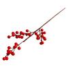 Ornament DIY Red Berry Branche Realistic Reusable Artificial Holly Berries Snow Frosted Wreath Decor Fake Plant Home Decoration