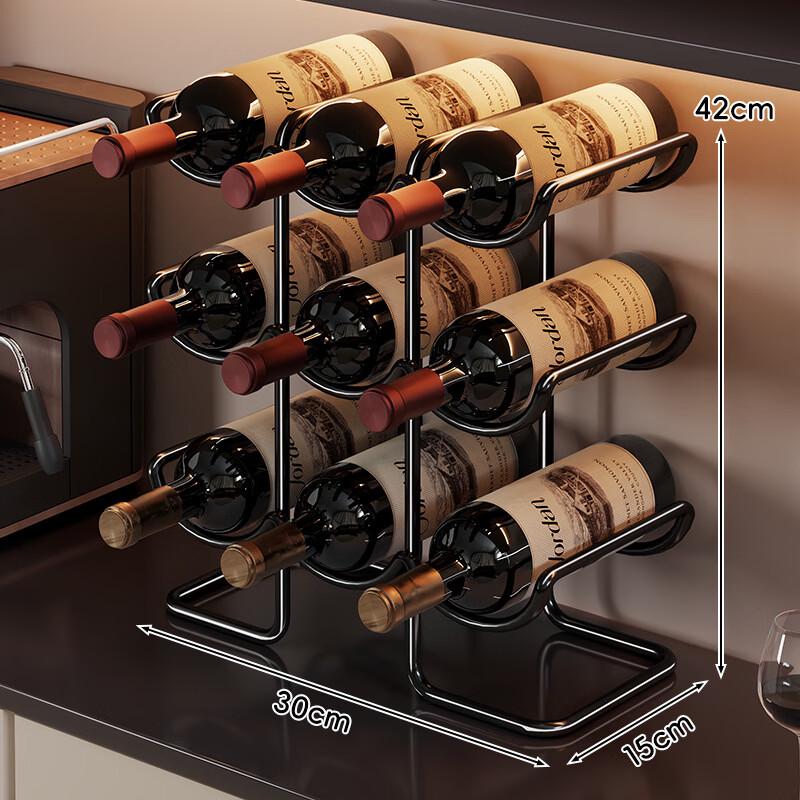 Shuogang Tiangong 3-Tier Light Luxury Wine Rack with Hanging Glass Holder