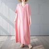 Vintage Long Dress with Cotton and Linen Patterns