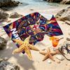 Custom Name Personalized Barcelona FC Soccer Print Beach Towel, for Trip Camping Beach Party Home Decor, Birthday Gift for Family & Friends