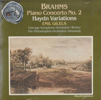 CD JOHANNES BRAHMS – EMIL GILELS • CHI - Piano Concerto No. 2 • Haydn Variat 605362RV RCA Victor Silv 1991 US Classical Used