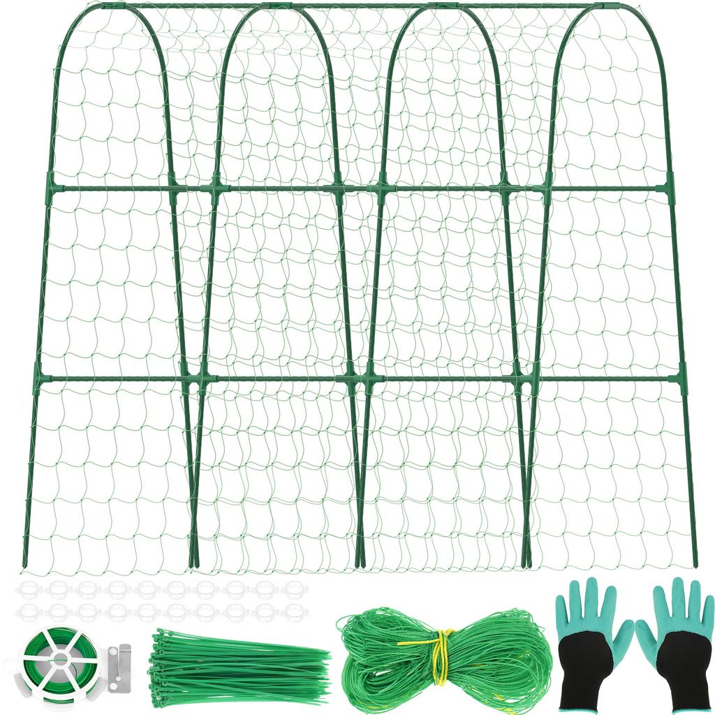 Vegetable Plant Climbing Frame Raised Bed U Shape Vine Cucumber Support Stakes Tomatoes Grapes Growth Trellis Sturdy