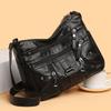 Double Layer Small Square Bag Soft Leather Mother Bag Large Capacity Single Shoulder Crossbody Bag