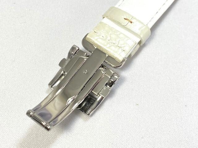 L09G011J9 SEIKO Brightz 21mm Leather for Strap, Crocodile, White, SAGA142/ 8B54-0AY0