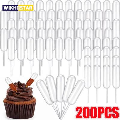 50-200 pezzi Mini contagocce 4 ml contagocce monouso per marmellata per cupcake salsa spremere pipette di trasferimento contagocce dessert farcito torta decorazione
