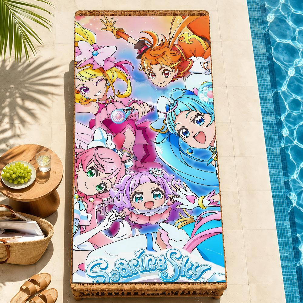 ANIME Hirogaru Sky Pretty Cure Precure Towel Soft Beach Towels Trip Swim Pool Bathing Towel Gym Home Decor Gift Holiday