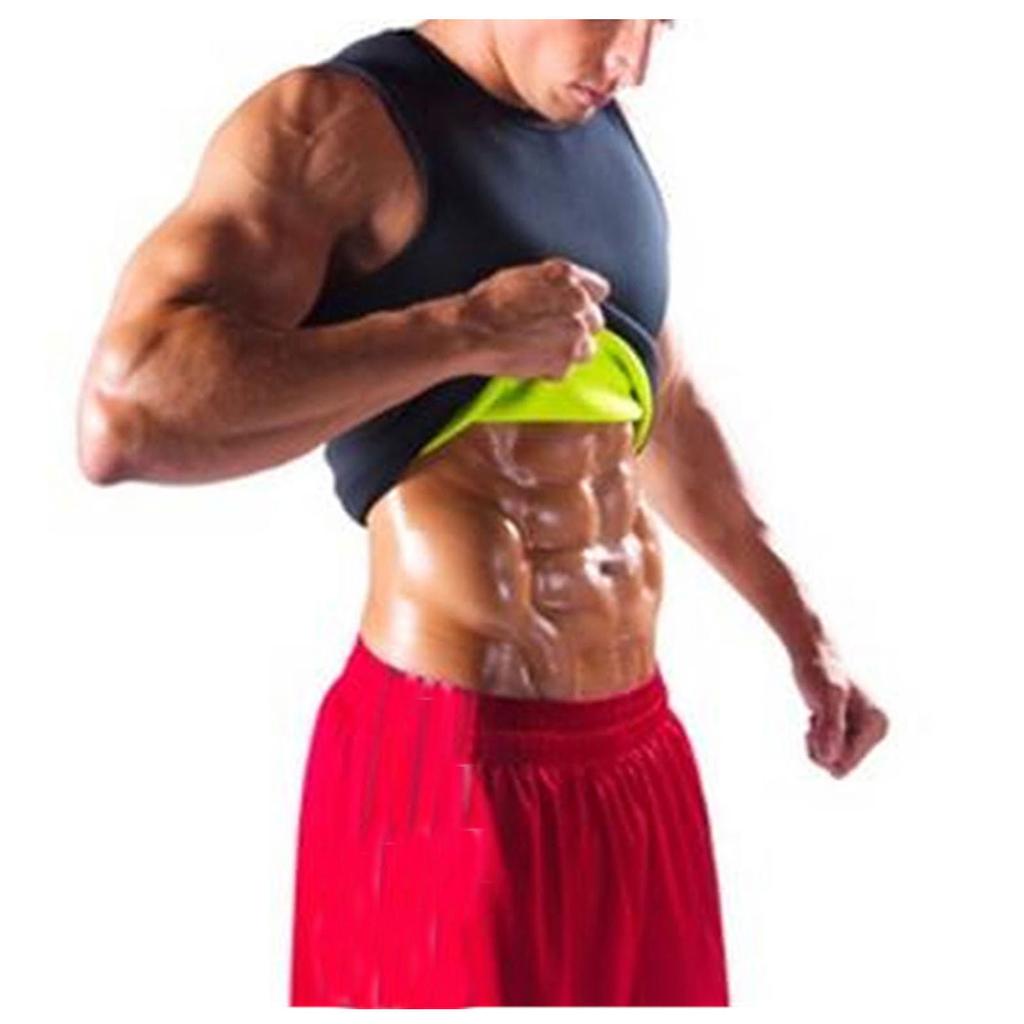 Men Sports Sweat Shapewear Chest Support Abdomen Body Shaper Vest Top