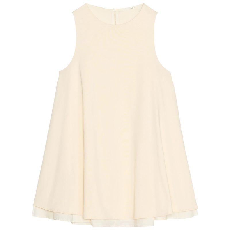 Zaprha 2025 New Arrival Fashion Beautiful Wide Swing Round Neck Sleeveless Short Version Dress Covering Belly Thin 4174016