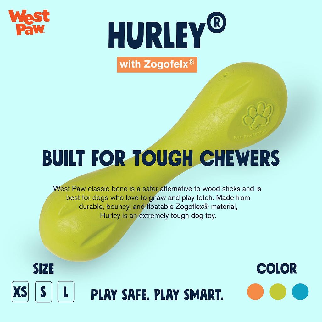West Paw Duurzaam Hondenspeelgoed Zogoflex Harley Granny Smith Maat S (Groen)