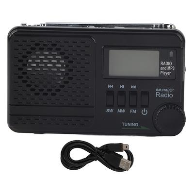 Portable Multifunctional MP3 Player USb TF Input Fm MW Radio Receiver with Built In Speaker