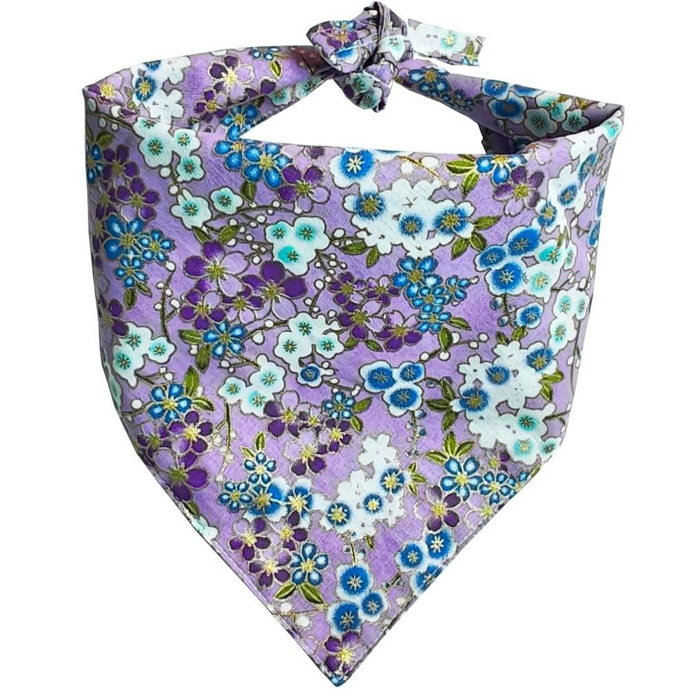 Tanpopo New Spring Summer Floral Dog Bandana Cute Triangle Scarf Printed Flowers Cotton Pet Bandana Kerchief Bibs Wholesale